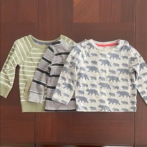 Kids' Long Sleeve Tees - Animal and Striped Designs